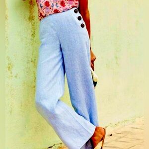 Boden Light Blue Wide Leg Pants